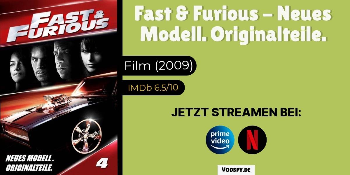 Fast & Furious - Neues Modell. Originalteile. (Film, 2009) | VODSPY